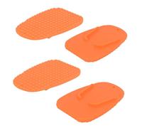 Oldbones Lot de 4 coussinets de béquille latérale de moto pour petite béquille, béquille latérale de moto pour route glissante, trottoir chaud, herbe, sol mou et plus encore (orange)