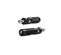 Oldbones Repose-pieds de moto pliables à 90 degrés, repose-pieds universels de 8 mm, en aluminium CNC (une paire, noir)