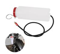 Oldbones Réservoir auxiliaire de gaz Réservoir universel pour moto Kit d'outils de réparation de réservoir de gaz Récipient de carburant 2L avec tuyau de carburant et soupape d'arrêt