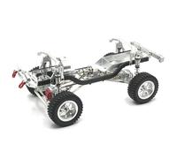 OLDDO Ensemble de Cadre de châssis de Voiture RC avec Arbre d'entraînement d'amortisseur d'essieu for MN MN128 MN86 G500 1/12 pièces de Voiture RC(Silver)