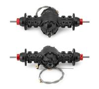 OLDDO Essieu différentiel Avant et arrière, engrenage en Acier intégré for pièce de Mise à Niveau de Voiture Tamiya LMT 4WD 1/14 RC(Grey)