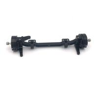 OLDDO Simulation de Camion RC sans essieu Avant électrique avec Frein 1/14 adapté for Tamiya for Scania 770S R620 for Volvo for Benz for Arocs for Man TGX for Voiture Lesu(Black with Brake)