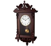 Olden Days Horloge Murale en Bois véritable, 4 Options de Carillon, Pendule oscillant, Design Vintage Antique, 55,9 cm de Large