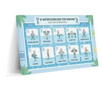 Older Adult Swim Aerobics Poster Ten Move Collection