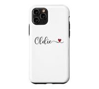 Oldie Heart Cute Handwritten Typographie Cadeau Coque pour iPhone 11 Pro