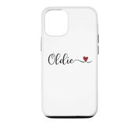 Oldie Heart Cute Handwritten Typographie Cadeau Coque pour iPhone 12/12 Pro