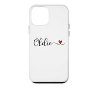 Oldie Heart Cute Handwritten Typographie Cadeau Coque pour iPhone 12 Mini