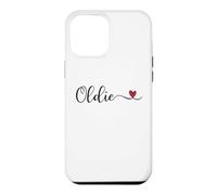 Oldie Heart Cute Handwritten Typographie Cadeau Coque pour iPhone 12 Pro Max