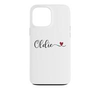 Oldie Heart Cute Handwritten Typographie Cadeau Coque pour iPhone 13 Pro Max