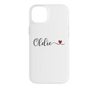 Oldie Heart Cute Handwritten Typographie Cadeau Coque pour iPhone 14 Plus