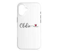 Oldie Heart Cute Handwritten Typographie Cadeau Coque pour iPhone 16