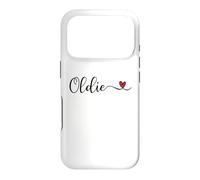 Oldie Heart Cute Handwritten Typographie Cadeau Coque pour iPhone 17 Pro