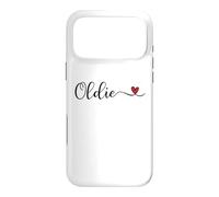 Oldie Heart Cute Handwritten Typographie Cadeau Coque pour iPhone 17 Pro Max