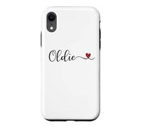 Oldie Heart Cute Handwritten Typographie Cadeau Coque pour iPhone XR