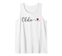 Oldie Heart Cute Handwritten Typographie Cadeau Débardeur