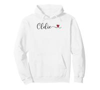 Oldie Heart Cute Handwritten Typographie Cadeau Sweat à Capuche