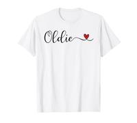 Oldie Heart Cute Handwritten Typographie Cadeau T-Shirt