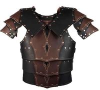 OLDMFZP Armure de Poitrine médiévale avec Plaque de Chevalier, Armure de la Renaissance, Costume de Soldat Romain for Adultes, Archer mercenaire en Cuir, fête de Cosplay d'halloween