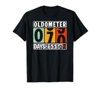 Oldomètre Amusant, 70e Anniversaire, 25550 Jours T-Shirt Graphique avec Valeur