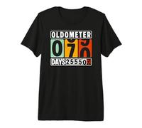 Oldomètre Amusant, 70e Anniversaire, 25550 Jours T-Shirt Haut de Gamme