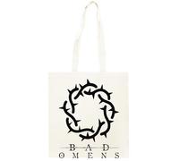 Oldrytee Bad Omens Band Logo Tees S Shopping Beige Unisex Totebag Coton