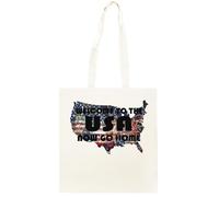 Oldrytee Bienvenue Aux États-Unis, Rentrez Chez Vous Maintenant Shopping Beige Unisex Totebag Coton