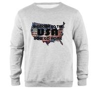 Oldrytee Bienvenue Aux États-Unis Rentrez chez Vous Maintenant Sweat-Shirt Gris Jumper Unisex Simple Fit