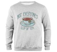 Oldrytee Ce n'est Pas La Tasse De Thé De Tout Le Monde Sweat-Shirt Gris Jumper Unisex Simple Fit