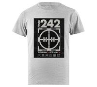 OLDRYTEE Dès Front 242 pour T-Shirt Homme Coton Gris Homme