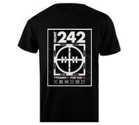 Oldrytee Dès Front 242 pour T-Shirt Homme Coton Noir Homme
