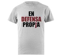 Oldrytee en Defensa Propia Camiseta De Algodón Para Hombre Gris Para Hombre T-Shirt Grey Men