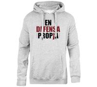 Oldrytee en Defensa Propia Sudadera Con Capucha Gris Unisex Ajuste Simple Svart Sweatshirt Hoodie Unisex Simple Fit