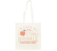Oldrytee Je Blanchis Mes Rides Puantes Shopping Beige Unisex Totebag Coton