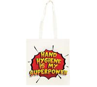 Oldrytee L'hygiène Des Mains Est Mon Super Pouvoir Shopping Beige Unisex Totebag Coton