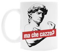 Oldrytee Ma Che Cazzo David Sculptur Tasse En Céramique Tasse À Boire Blanche