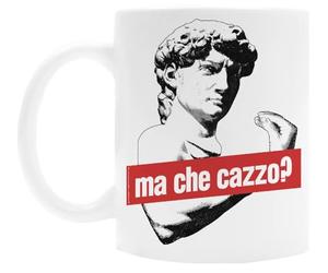 Oldrytee Ma Che Cazzo David Sculptur Tasse En Céramique Tasse À Boire Blanche