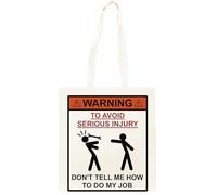 Oldrytee Ne Me Dites Pas Comment Faire Mon Travail Shopping Beige Unisex Totebag Coton