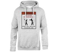 Oldrytee Ne Me Dites Pas Comment Faire Mon Travail Sweat-Shirt Gris À Capuche Unisexe Coupe Simple