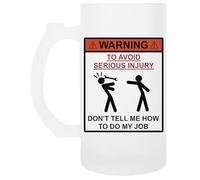 Oldrytee Ne Me Dites Pas Comment Faire Mon Travail Tasse Transparente À Poignée De Bière En Verre