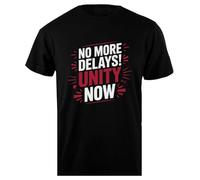 Oldrytee No More Delays Unity Now Cotton Male T-Shirt Black Men