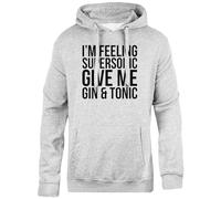 Oldrytee Oasis Supersonic Sweat-Shirt Gris À Capuche Unisexe, Coupe Simple