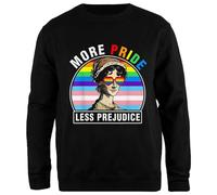 Oldrytee Plus D'orgueil, Moins De Préjugés Sweat-Shirt Noir Jumper Unisex Simple Fit