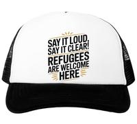 Oldrytee Say It Loud Say It Clear Baseball Cap White Adjustable Unisex