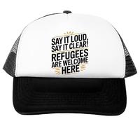 Oldrytee Say It Loud Say It Clear Baseball Cap White Adjustable Unisex