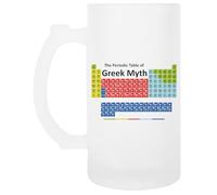 Oldrytee Tableau Périodique De La Mythologie Grecque Tasse Transparente À Poignée De Bière En Verre