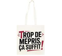 Oldrytee Trop De Mépris Ça Suffit Sac cabas unisexe beige en coton Shopping Beige Totebag