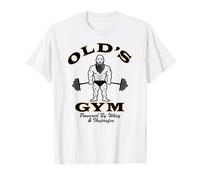 Old's Gym Logo Entraînement Papa Grand-père Haltérophilie Vieux Hommes Gym T-Shirt
