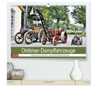 Oldtimer-Dampffahrzeuge. Historische Dampf- und Heißluftfahrzeuge (hochwertiger Premium Wandkalender 2026 DIN A2 quer), Kunstdruck in Hochglanz: Fahrzeuge unter Dampf und Druck.