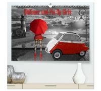 Oldtimer und Pin-Up Girls by Mausopardia (hochwertiger Premium Wandkalender 2026 DIN A2 quer), Kunstdruck in Hochglanz: Sexy Pin-Up Girls und kultige ... im Retro Style der 50er, 60er und 70er Jahre.