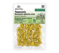 Olea Tree Olives Vertes Bio d’Halkidiki, Fendues, Super Colossal - Naturelles, Sans Conservateurs - Pack 3 × 200 g (Total: 600g)